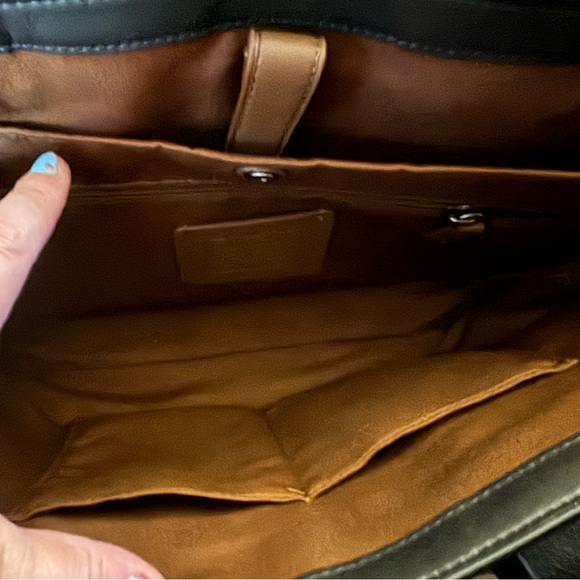 Coach Signature Brown and Black Briefcase - Picture 6 of 6
